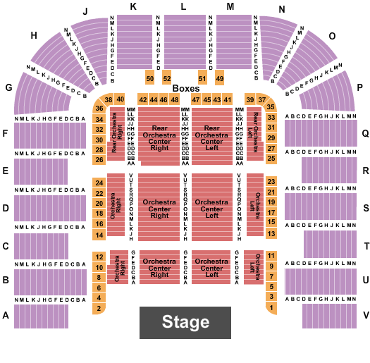 DAR Constitution Hall New Year's Seating Chart